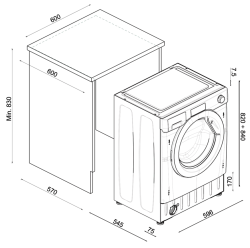 Купить Встраиваемая стиральная машина Haier HWQ90B416FWB  5606096. Характеристики, отзывы и цены в Донецке