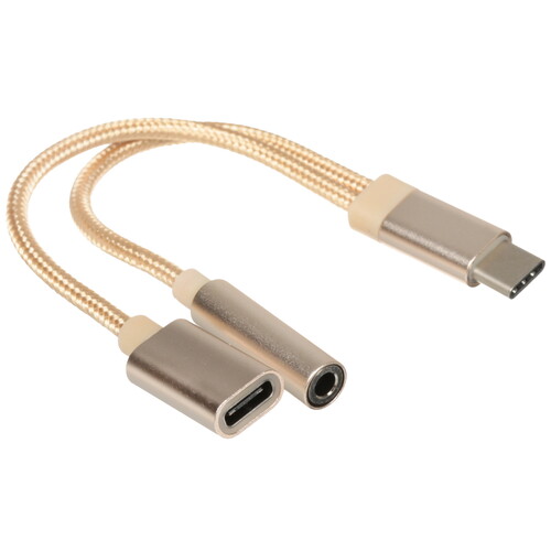 Купить Кабель   Атом USB Type-C - jack 3.5 мм, USB Type-C черный  5480081. Характеристики, отзывы и цены в Донецке