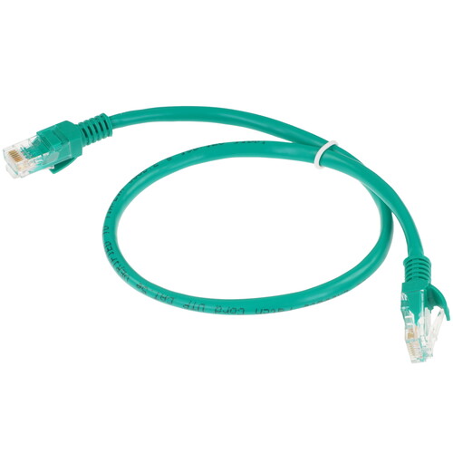 Купить Патч-корд ExeGate UTP-RJ45-RJ45-5e-0.5M-GN  8188439. Характеристики, отзывы и цены в Донецке