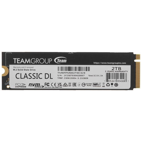 Купить 2000 ГБ M.2 NVMe накопитель TEAMGROUP T-CREATE CLASSIC DL [TM8FPM002T0C329]  5441960. Характеристики, отзывы и цены в Донецке