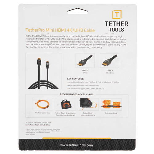 Купить Кабель однонаправленный Tether Tools HDMI - mini HDMI, 1 м  5605856. Характеристики, отзывы и цены в Донецке