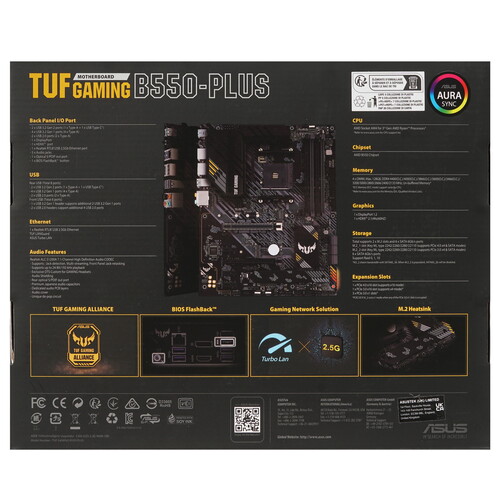 Купить Материнская плата ASUS TUF GAMING B550-PLUS  1676527. Характеристики, отзывы и цены в Донецке