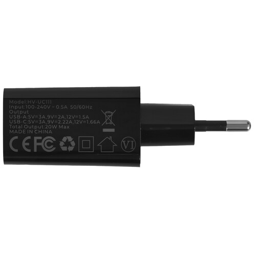 Купить Сетевое зарядное устройство Havit HV-UC111 черный  9282091. Характеристики, отзывы и цены в Донецке