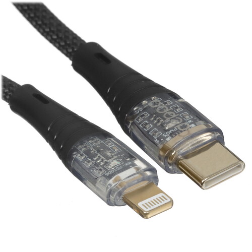 Купить Кабель круглый DEPPA Lightning 8-pin - USB Type-C черный 1 м  9113480. Характеристики, отзывы и цены в Донецке