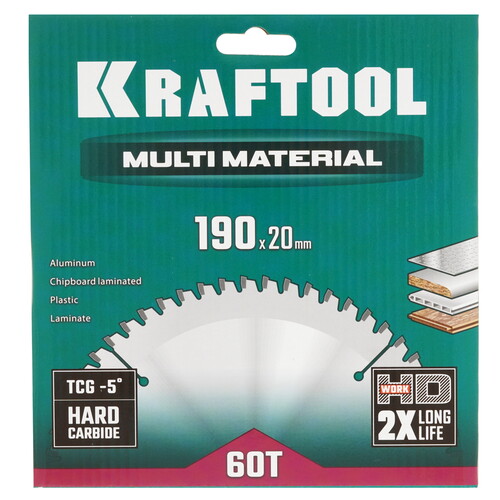 Купить Диск пильный KRAFTOOL 36953-190-20  9108004. Характеристики, отзывы и цены в Донецке