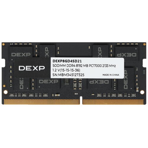 Купить Оперативная память SODIMM DEXP [DEXP8GD4SD21] 8 ГБ  5437498. Характеристики, отзывы и цены в Донецке