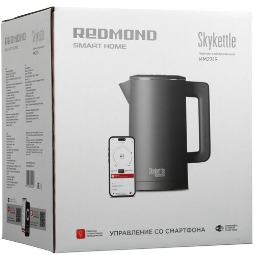 Купить Электрочайник Redmond SkyKettle KM231S серый  9131478. Характеристики, отзывы и цены в Донецке