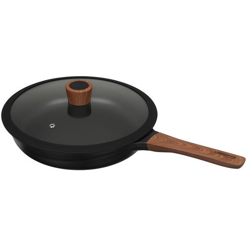 Купить Сковорода OneTwo Black stone O3FP23, 28 см черный  5411031. Характеристики, отзывы и цены в Донецке