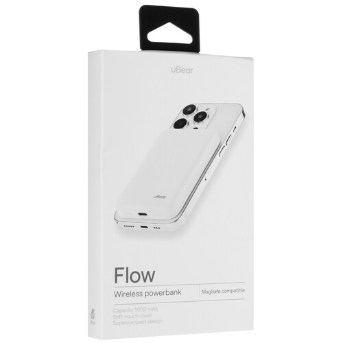 Купить Портативный аккумулятор uBear Flow 5000 белый  5466088. Характеристики, отзывы и цены в Донецке
