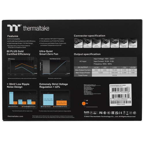 Купить Блок питания Thermaltake Toughpower GF3 850W Gold - TT Premium Edition  5638548. Характеристики, отзывы и цены в Донецке