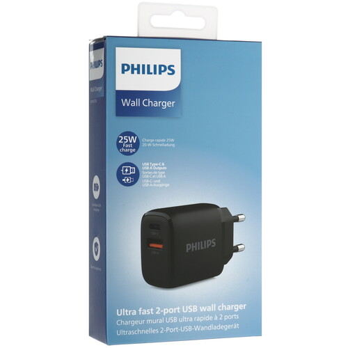 Купить Сетевое зарядное устройство Philips черный  5494064. Характеристики, отзывы и цены в Донецке
