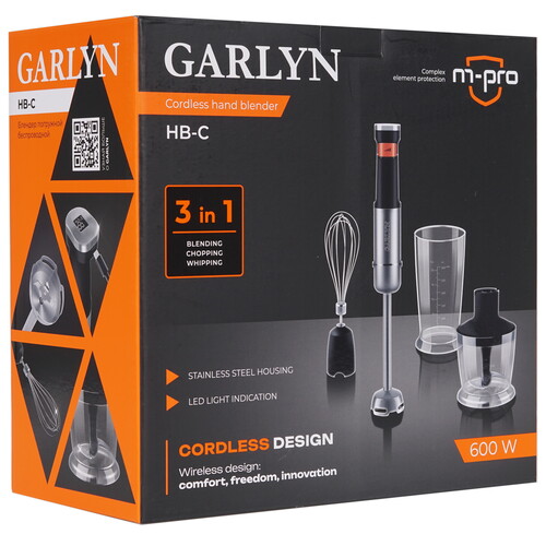 Купить Блендер погружной GARLYN HB-C черный  9162054. Характеристики, отзывы и цены в Донецке