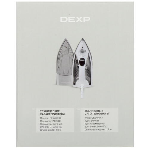 Купить Утюг DEXP CE2400HJ белый  5415970. Характеристики, отзывы и цены в Донецке