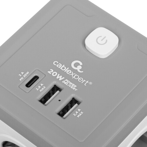 Купить Сетевой фильтр Cablexpert TWR-4-CU2-W-2 белый  9176868. Характеристики, отзывы и цены в Донецке