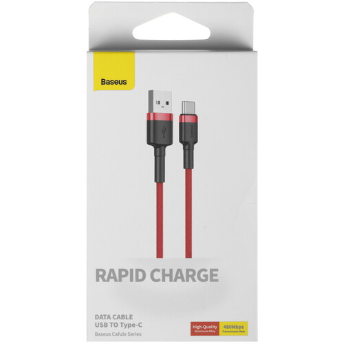 Купить Кабель круглый Baseus USB Type-C - USB 2.0 Type-A красный 2 м  9167113. Характеристики, отзывы и цены в Донецке