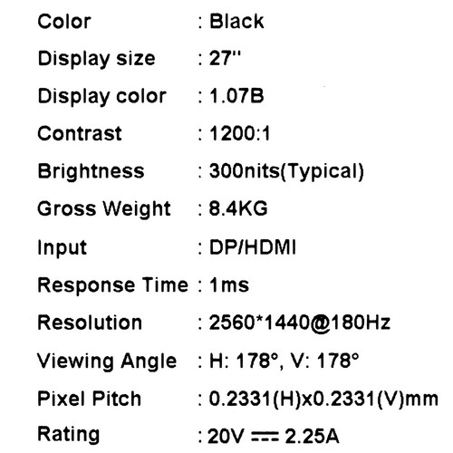Купить 27" Монитор MSI G272QPF E2 черный  5453069. Характеристики, отзывы и цены в Донецке
