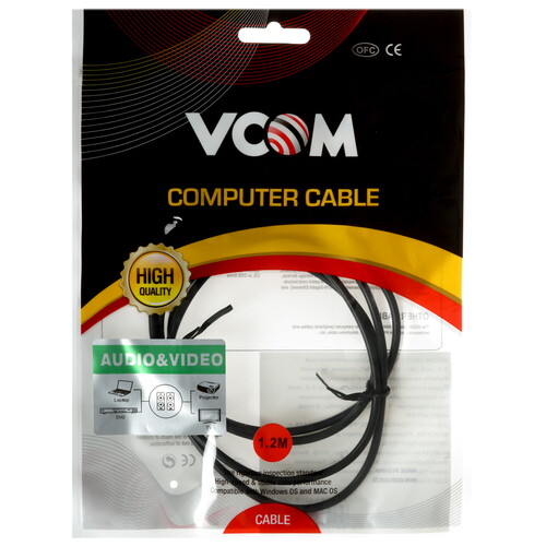 Купить Кабель   VCOM jack 3.5 мм - jack 3.5 мм черный  5602642. Характеристики, отзывы и цены в Донецке