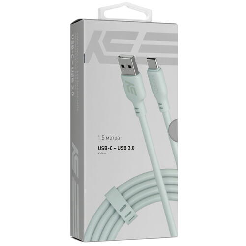 Купить Кабель круглый KEYRON USB Type-C - USB 3.0 Type-A голубой 1.5 м  5433032. Характеристики, отзывы и цены в Донецке