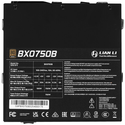 Купить Блок питания LIAN LI BX 750B  5640467. Характеристики, отзывы и цены в Донецке