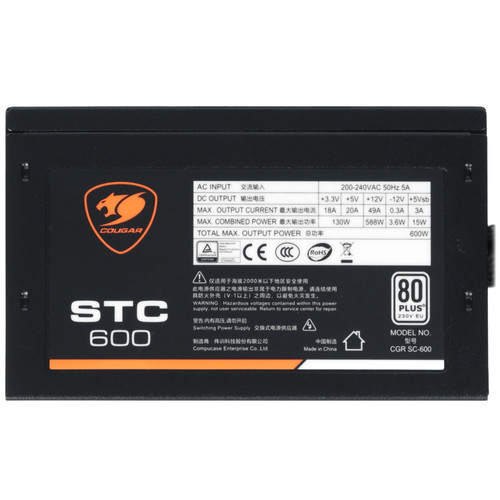 Купить Блок питания Cougar STC 600 [CGR SC-600] черный  5065274. Характеристики, отзывы и цены в Донецке