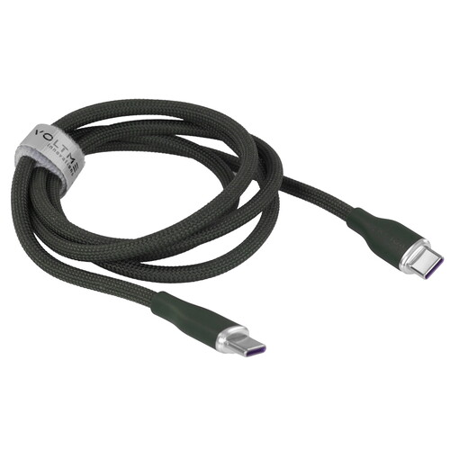 Купить Кабель круглый VOLTME USB Type-C - USB Type-C зеленый 1 м  9210899. Характеристики, отзывы и цены в Донецке