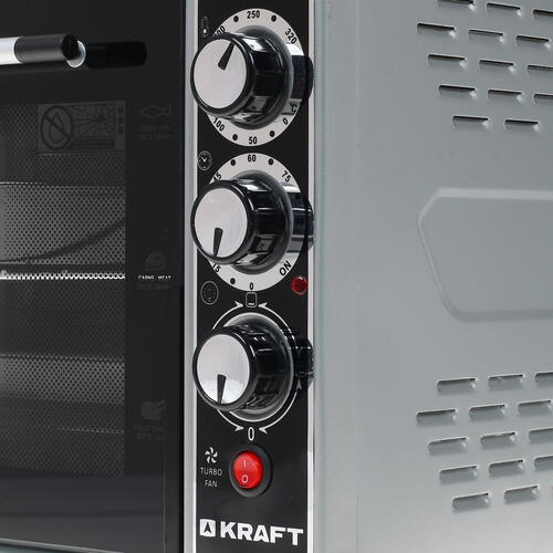Купить Мини-печь Kraft KF-MO 3803 KGR серый  8108444. Характеристики, отзывы и цены в Донецке