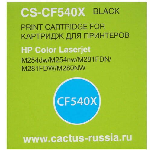 Купить Картридж лазерный Cactus CS-CF540X черный, с чипом  1278917. Характеристики, отзывы и цены в Донецке