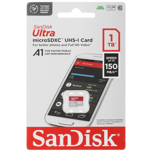 Купить Карта памяти SanDisk Ultra microSDXC 1024 ГБ  5408825. Характеристики, отзывы и цены в Донецке