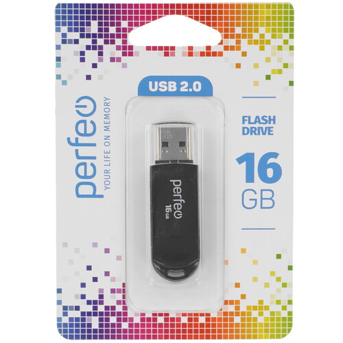 Купить Память USB Flash 16 ГБ Perfeo C03 [PF-C03B016]  9209170. Характеристики, отзывы и цены в Донецке