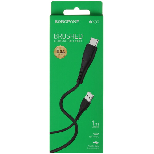 Купить Кабель круглый Borofone USB Type-C - USB 2.0 Type-A черный 1 м  5475009. Характеристики, отзывы и цены в Донецке