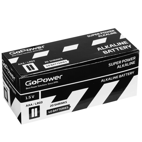 Купить Батарейка GoPower Alkaline AAA (LR03/FR03)  5499690. Характеристики, отзывы и цены в Донецке