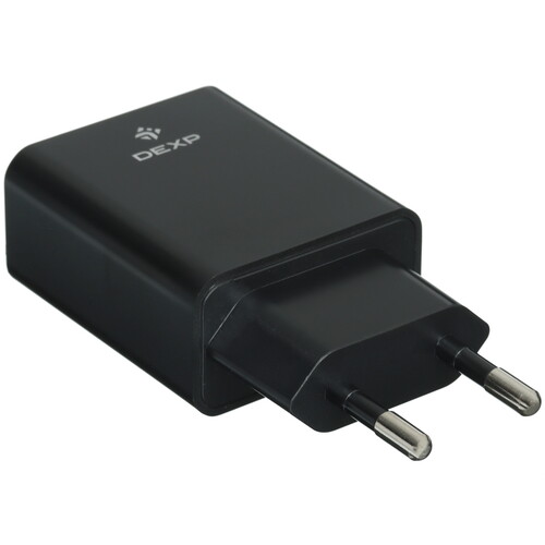 Купить Сетевое зарядное устройство DEXP IET25CD черный  9140165. Характеристики, отзывы и цены в Донецке