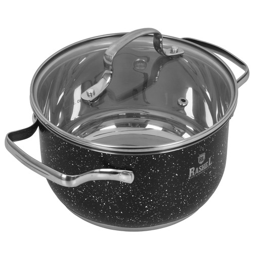 Купить Кастрюля Rashel Стефани R-206v 2.6 л 18 см черный  9321064. Характеристики, отзывы и цены в Донецке