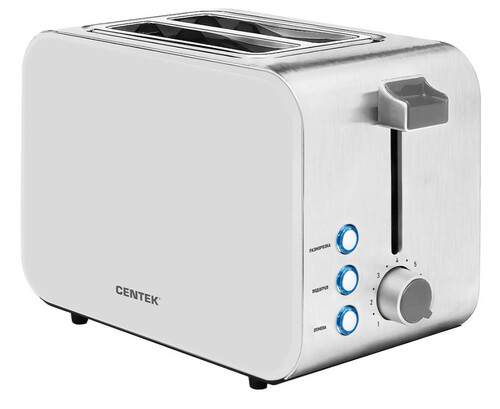 Купить Тостер Centek CT-1422 белый  9129950. Характеристики, отзывы и цены в Донецке
