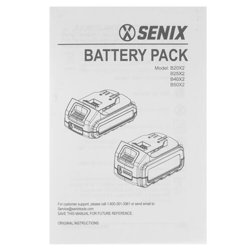 Купить Аккумулятор SENIX B25X2 20 Volt Max X2  9067946. Характеристики, отзывы и цены в Донецке