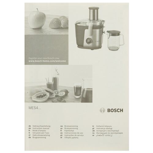 Купить Соковыжималка электрическая Bosch MES4010 серебристый  7922285. Характеристики, отзывы и цены в Донецке