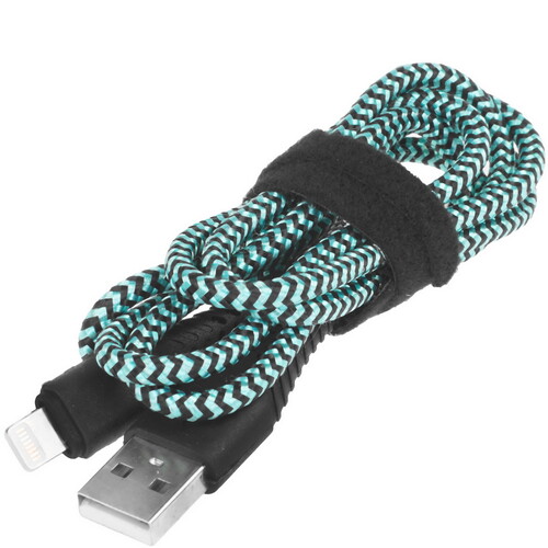 Купить Кабель круглый BoraSCO Lightning 8-pin - USB 2.0 Type-A зеленый 1 м  5614065. Характеристики, отзывы и цены в Донецке