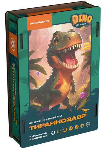 Купить Пазл Unidragon Dino Тираннозавр 5+  9124145. Характеристики, отзывы и цены в Донецке