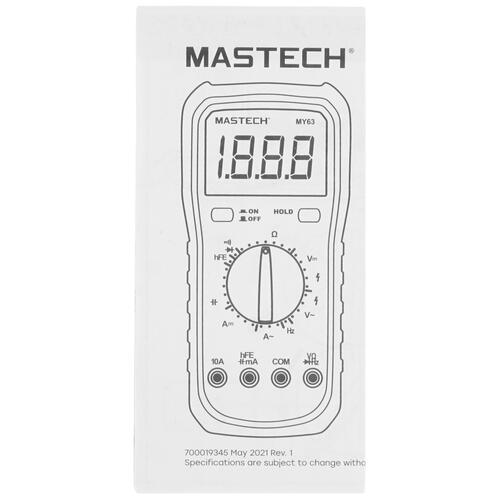 Купить Мультиметр Mastech MY63  1063810. Характеристики, отзывы и цены в Донецке