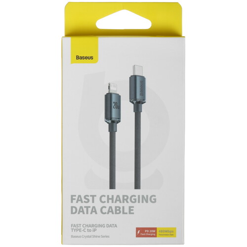 Купить Кабель круглый Baseus Lightning 8-pin - USB Type-C черный 1.2 м  5627563. Характеристики, отзывы и цены в Донецке