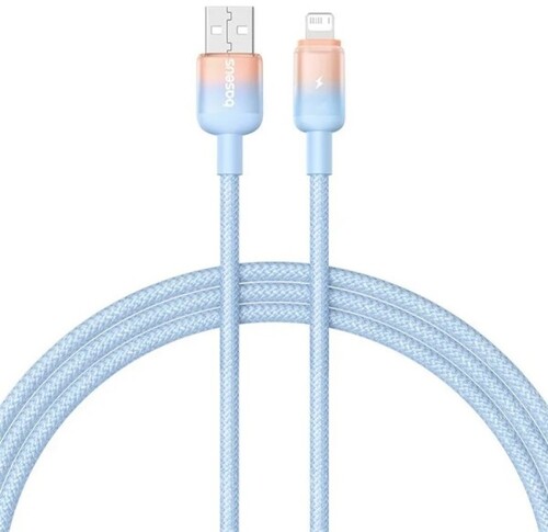 Купить Кабель круглый Baseus Lightning 8-pin - USB 2.0 Type-A голубой 1 м  5627524. Характеристики, отзывы и цены в Донецке