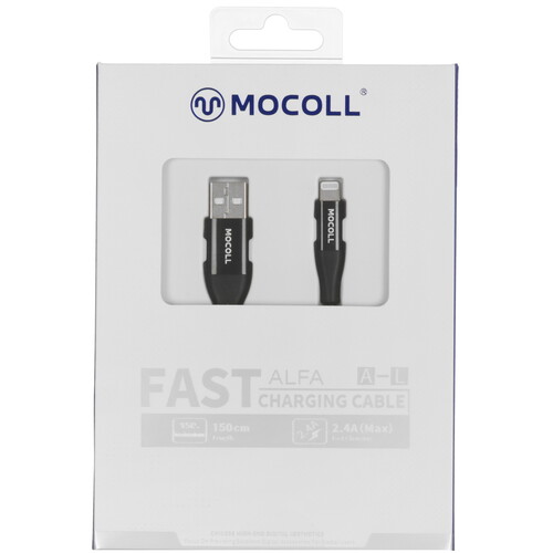 Купить Кабель круглый MOCOLL Lightning 8-pin MFI - USB 2.0 Type-A черный 1.5 м  5470430. Характеристики, отзывы и цены в Донецке