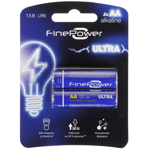 Купить Батарейка FinePower Ultra AA / AA (LR6/ER14505/FR6/R6P)  4884481. Характеристики, отзывы и цены в Донецке