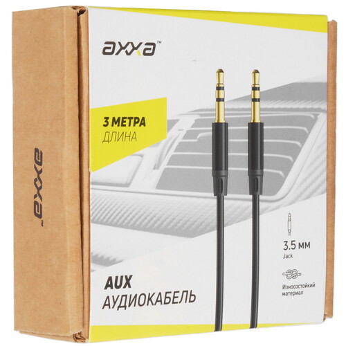 Купить Кабель   AXXA 3.5 mm jack - 3.5 mm jack черный  5475927. Характеристики, отзывы и цены в Донецке