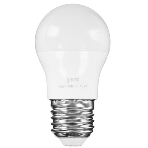Купить Лампа светодиодная Gauss Шар 7W 590lm 6500К E27  9119127. Характеристики, отзывы и цены в Донецке