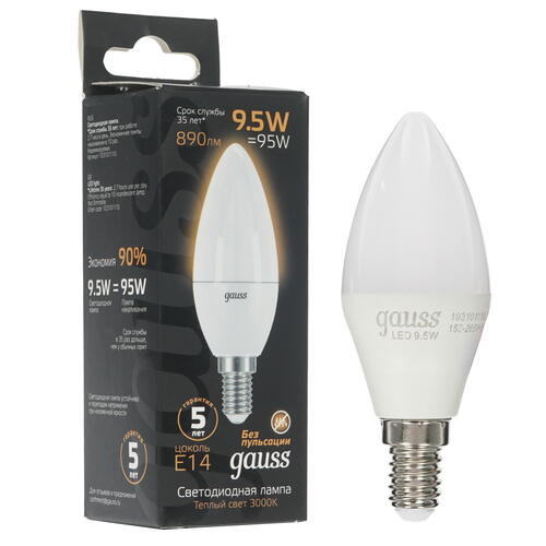 Купить Лампа светодиодная Gauss LED E14/9.5w  1339385. Характеристики, отзывы и цены в Донецке