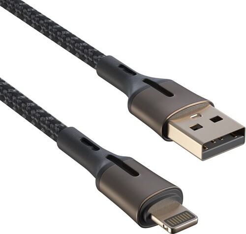 Купить Кабель круглый BY Lightning 8-pin - USB 2.0 Type-A черный 2 м  5482197. Характеристики, отзывы и цены в Донецке