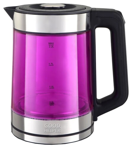 Купить Электрочайник Goodhelper KPG-2201 розовый  9304904. Характеристики, отзывы и цены в Донецке