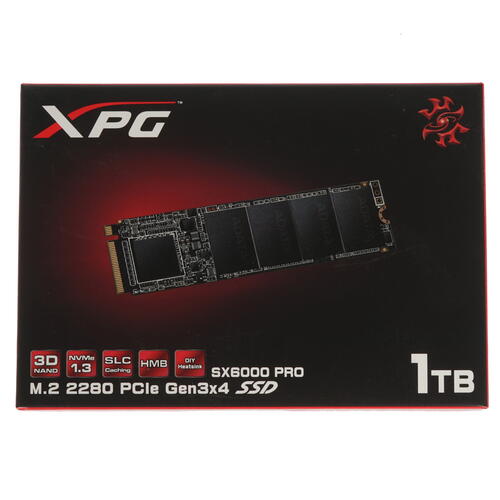 Купить 1000 ГБ M.2 NVMe накопитель ADATA XPG SX6000 Pro [ASX6000PNP-1TT-C]  1299391. Характеристики, отзывы и цены в Донецке