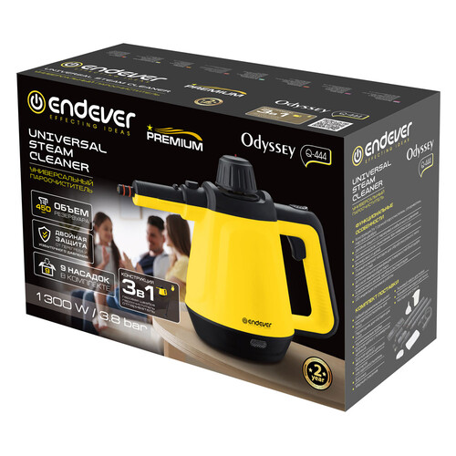 Купить Пароочиститель Endever Odyssey Q-444 желтый  9060125. Характеристики, отзывы и цены в Донецке